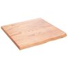 vidaXL Ba&eth;herbergisbor&eth;plata Lj&oacute;sbr&uacute;n 60x60x(2-4)cm Me&eth;h&ouml;ndla&eth;ur Vi&eth;ur