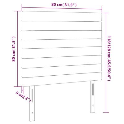 vidaXL Höfðagaflar 2 stk. 80x5x78/88 cm Dökkgrátt Flauel