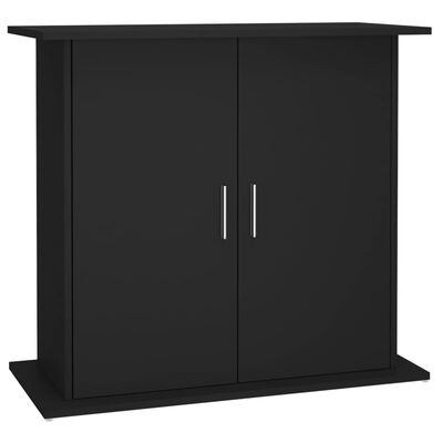 vidaXL Fiskabúrsstandur Svartur 81x36x73 cm Samsettur viður