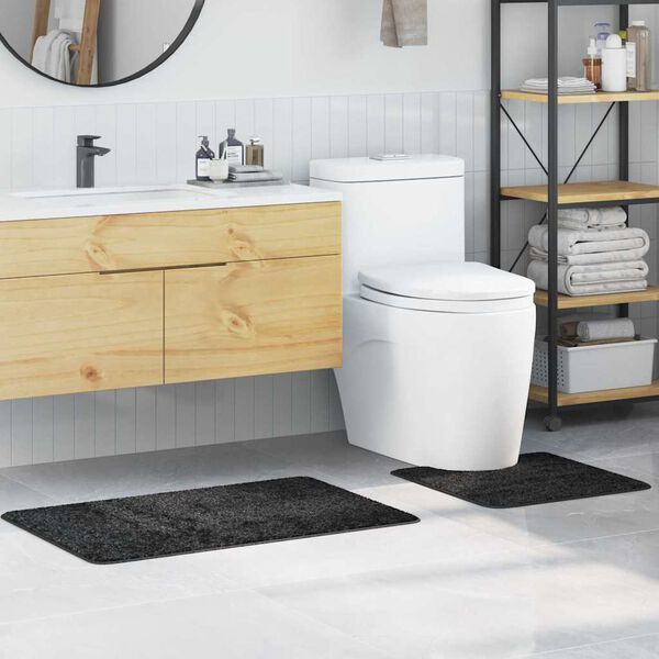 vidaXL Rennslisvarna&eth; ba&eth;mottusett 2 pcs D&ouml;kk gr&aacute; PP