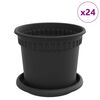 vidaXL Pl&ouml;ntupottar 24 pcs Svartur &Oslash; 15 x 12 cm Plast