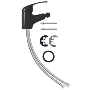 vidaXL Blöndunartæki fyrir Skolskál Svart 13x12 cm