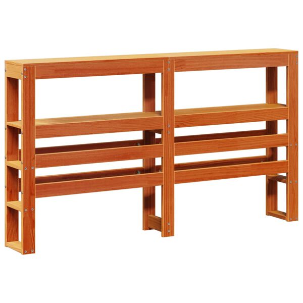 vidaXL H&ouml;f&eth;agafl me&eth; Hillum Vaxbr&uacute;nn 120 cm Gegnheil Fura