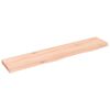 vidaXL Vegghilla 100x20x4 cm &Oacute;me&eth;h&ouml;ndla&eth;ur Gegnheill Eikarvi&eth;ur