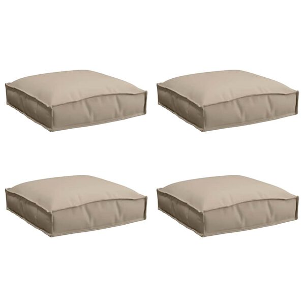 vidaXL P&uacute;&eth;i 4 pcs M&oacute;gr&aacute;r 40 x 40 x 8 cm Oxford efni