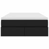vidaXL Rúm með geymslurými og dýnu Svartur 120 x 200 cm Gervileður