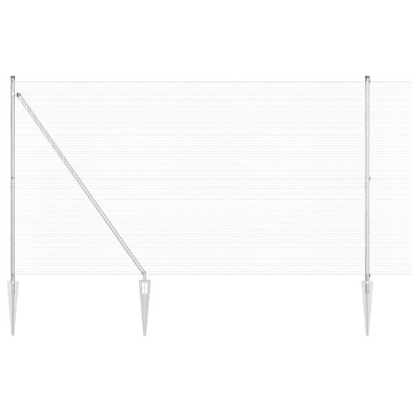 vidaXL Gir&eth;ingarp&oacute;stur Silfur 10 x 1,6 m (12 x 12 mm net) St&aacute;l