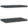 vidaXL Vegghillur 2 stk. 50x30 cm Svart Ry&eth;fr&iacute;tt St&aacute;l