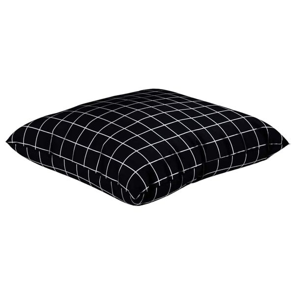 vidaXL Dreifip&uacute;&eth;ar 4 pcs Svartar r&uacute;tur 40 x 40 cm P&oacute;l&yacute;ester Efni