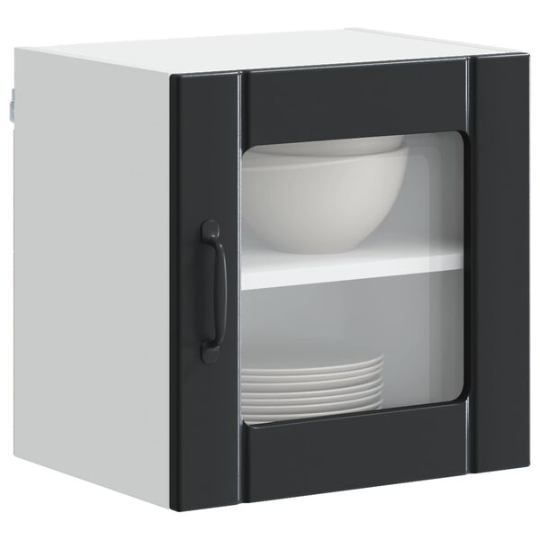 vidaXL Eldh&uacute;s sk&aacute;pur 2 pcs Svartur 40 x 31 x 40 cm Samsettur vi&eth;ur