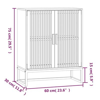 vidaXL Skenkur Hvítur 60x30x75 cm Spónaplata