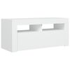 vidaXL Sjónvarpsskápur með LED Hvítur 90x35x40 cm