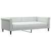 vidaXL Svefns&oacute;fi me&eth; D&yacute;nu Lj&oacute;sgr&aacute;r 90x190 cm Flauel