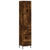 vidaXL H&aacute;r Sk&aacute;pur Reykt&oacute;na Eikarlitur 34,5x34x180 cm Samsettur Vi&eth;ur