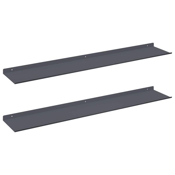vidaXL Flj&oacute;tandi skrifbor&eth; 2 pcs Antras&iacute;t 100 x 18 x 2,5 cm St&aacute;l