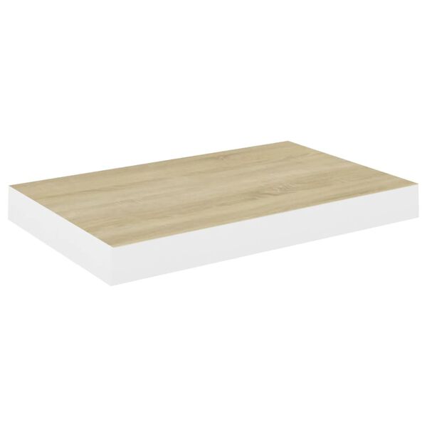 vidaXL Vegghengd Hilla Eikarlitur & Hv&iacute;tur 40x23x3,8 cm MDF