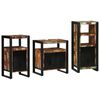 vidaXL Ba&eth;herbergismublasett me&eth; sk&uacute;ffu 3 pcs Solid endurheimt tr&eacute;