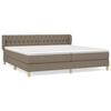 vidaXL H&oacute;lfa&eth; Springr&uacute;m me&eth; D&yacute;nu Br&uacute;ngr&aacute;tt 200x200 cm Efni