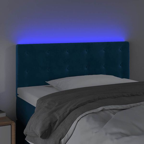 vidaXL LED H&ouml;f&eth;agafl 80x5x78/88 cm D&ouml;kkbl&aacute;tt Flauel