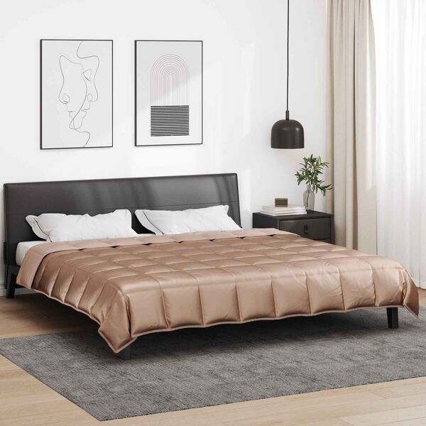 vidaXL Full &aacute;rs d&yacute;na gold 220 x 260 cm Sat&iacute;n og microfiber