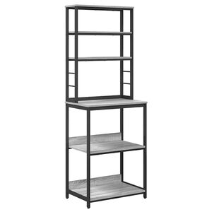 vidaXL Eldh&uacute;s hillu Gr&aacute;r Sonoma 60 x 40 x 168 cm Samsettur vi&eth;ur