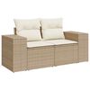vidaXL Gar&eth;s&oacute;fa sett me&eth; p&uacute;&eth;i 11 pcs Beige og krem p&oacute;l&yacute;rattan