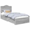 vidaXL Ramsv&iacute;k me&eth; h&ouml;fu&eth;gafl Gr&aacute;r Sonoma 90 x 190 cm Samsettur vi&eth;ur
