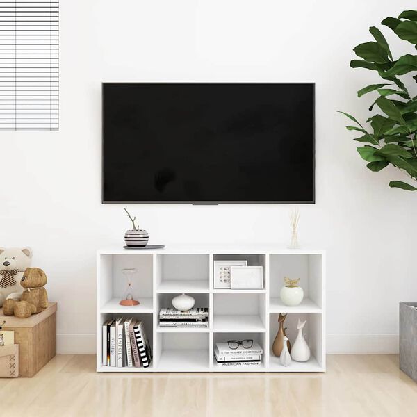 vidaXL Skóbekkur Hvítur 103x30x55 cm Samsettur Viður