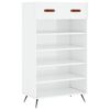 vidaXL Sk&oacute;sk&aacute;pur H&aacute;glans Hv&iacute;tur 60x35x105 cm Samsettur Vi&eth;ur