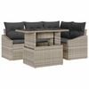 vidaXL Gar&eth;s&oacute;fa sett me&eth; p&uacute;&eth;i me&eth; geymslu 5 pcs Lj&oacute;sgr&aacute;r p&oacute;l&yacute;rattan