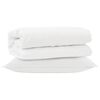 vidaXL R&uacute;mfatasett me&eth; kodda 2 pcs Hv&iacute;tt Microfleece