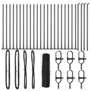 vidaXL Gir&eth;ingarp&oacute;stur Gr&aacute;r 50 x 1 m (50 mm net) St&aacute;l og PVC