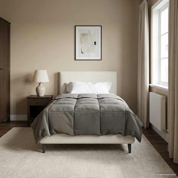 vidaXL Full &aacute;rs d&yacute;na S&iacute;&eth;la&eth; Lj&oacute;sgr&aacute;r 140 x 220 cm M&iacute;kr&oacute;f&iacute;ber