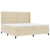 vidaXL LED Box Spring R&uacute;m me&eth; d&yacute;nu Rj&oacute;malitur 200 x 200 cm d&uacute;kur