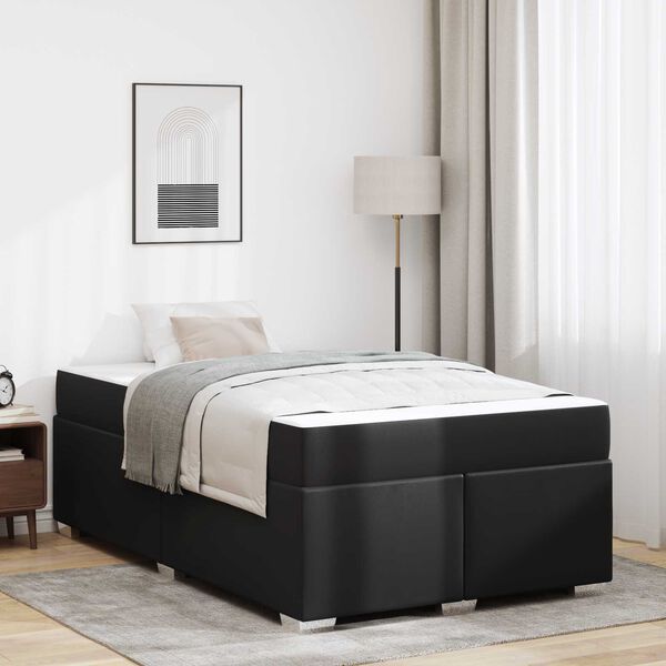 vidaXL Ramsv&iacute;k me&eth; d&yacute;nu Svartur 120 x 200 cm d&uacute;kur