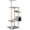 vidaXL Kattatr&eacute; me&eth; S&iacute;salkl&oacute;rustaurum Lj&oacute;sgr&aacute;tt 142 cm