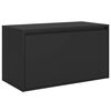 vidaXL Forstofubekkur 80x40x45 cm Svartur Samsettur Vi&eth;ur