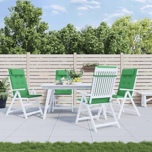 vidaXL Sessur fyrir St&oacute;la me&eth; H&aacute;u Baki 4 stk. Gr&aelig;n Oxfordefni