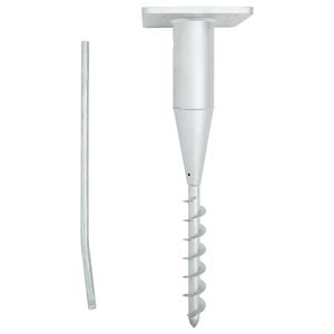 vidaXL Jar&eth;festing fyrir S&oacute;lhl&iacute;f me&eth; St&ouml;ng 16x16x52 cm St&aacute;l