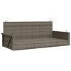 vidaXL R&oacute;lubekkur Gr&aacute;r 119x56x48 cm P&oacute;l&yacute;rattan