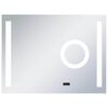 vidaXL LED Veggspegill fyrir Ba&eth;herbergi me&eth; Snertiskynjara 80 x 60 cm