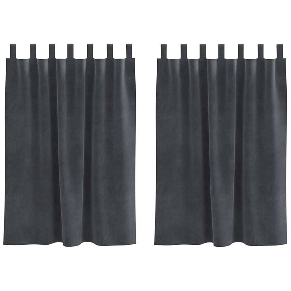 vidaXL Myrkratj&ouml;ld 2 pcs Lj&oacute;sgr&aacute;r 140 x 140 cm Flauel