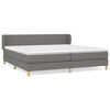 vidaXL H&oacute;lfa&eth; Springr&uacute;m me&eth; D&yacute;nu D&ouml;kkgr&aacute;tt 200x200 cm Efni
