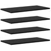 vidaXL B&oacute;kask&aacute;pabretti 4 pcs Svartur 60 x 30 x 1,5 cm Samsettur vi&eth;ur