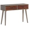 vidaXL Veggbor&eth; Gr&aacute;tt 110x35x75 cm Gr&oacute;fur Gegnheill Mang&oacute;vi&eth;ur