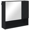 vidaXL Spegilska Vegghengt Svartur 59 x 17 x 55 cm Samsettur vi&eth;ur