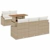 vidaXL Gar&eth;ur bor&eth;sett me&eth; p&uacute;&eth;i 6 pcs Beige og krem