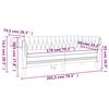 vidaXL Chesterfield Sófi 3-sæta Bláar Tauáklæði