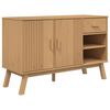 vidaXL Skenkur &bdquo;OLDEN&ldquo; Br&uacute;nn 114x43x73,5 cm Gegnheil Fura