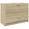 vidaXL Vaskask&aacute;pur Sonoma Eik 78x37x59 cm Samsettur Vi&eth;ur